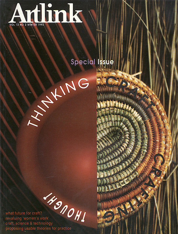 Issue 12:2 | June 1992 | Thinking Craft, Crafting Thought
